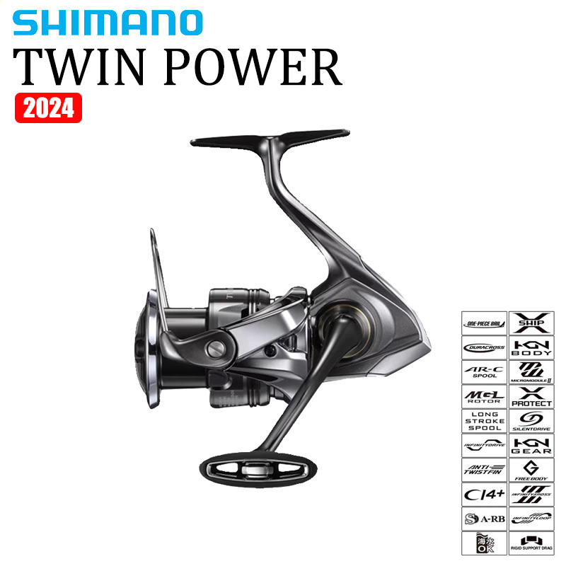 Shimano Reel Sienna - SHIMANO 2024 TWINPOWER Mulinello da Spinning