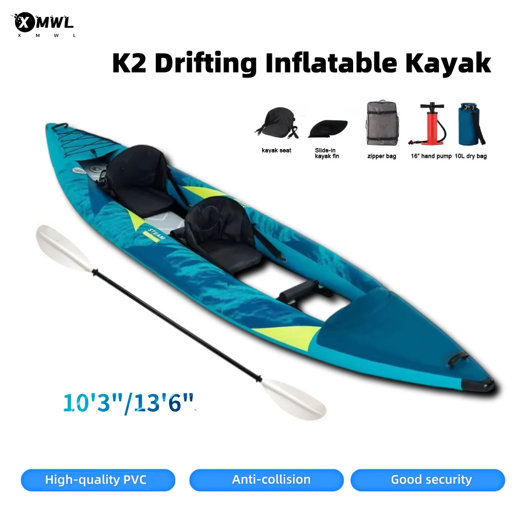 Fishing Boat Paddle - Canoa Kayak Gonfiabile 1-2 Persone 840D