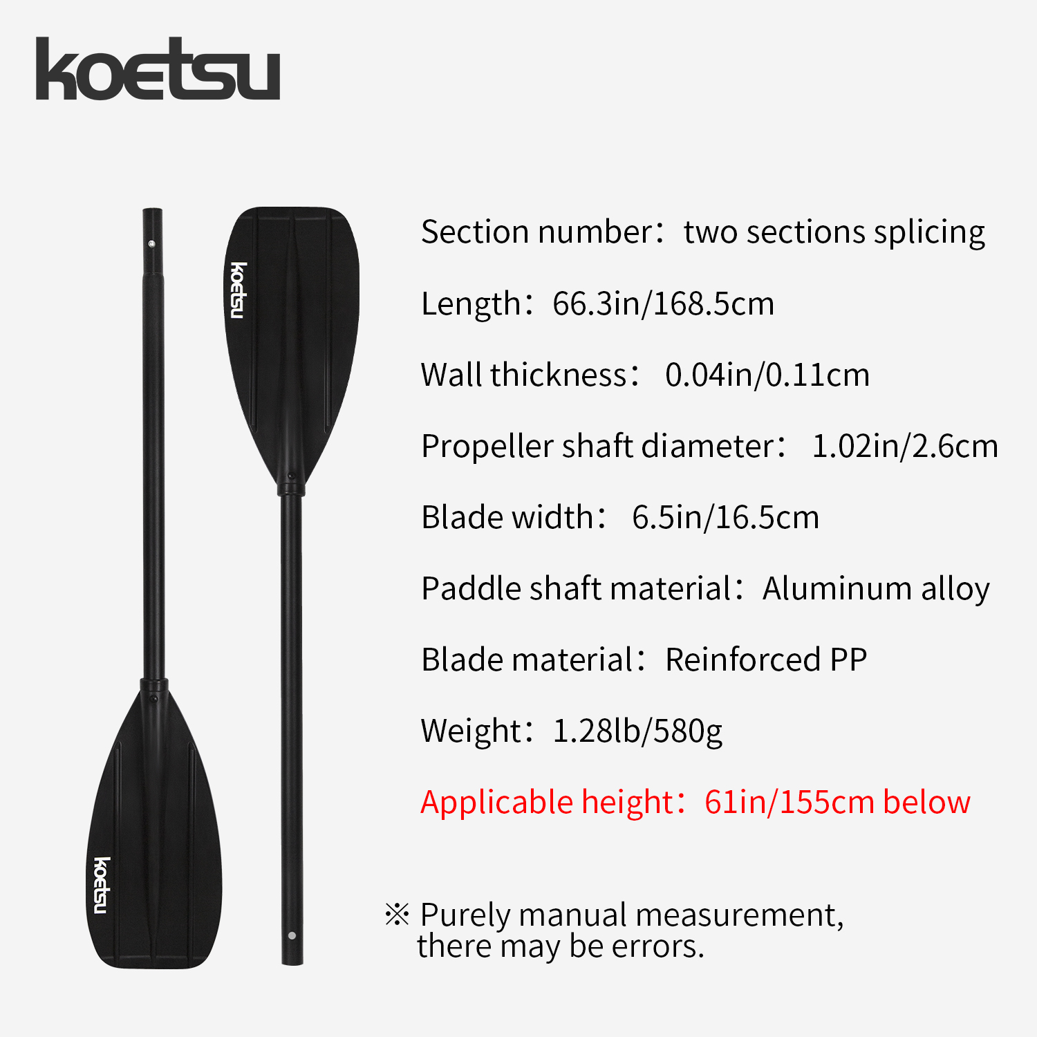 KOETSU pagaia per kayak a dopp - Fishing Boat Paddle recensione e prezzo