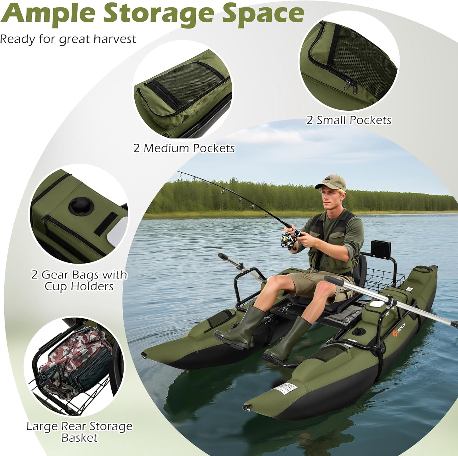 Belly Boat Gonfiabile per Adul - Fishing Boat Paddle recensione e prezzo